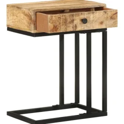 Tafels*vidaXL Bijzettafel U-vormig 45x30x61 cm massief mangohout