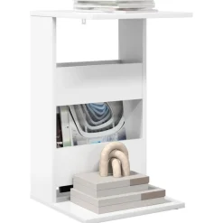 Bijzettafel 40 x 35 x 60,5 cm Bewerkt hout><noscript><img width=