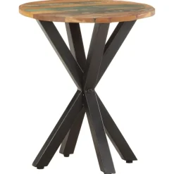 Tafels*vidaXL Bijzettafel 48x48x56 cm massief gerecycled hout