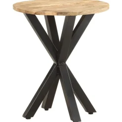 Tafels*vidaXL Bijzettafel 48x48x56 cm massief mangohout