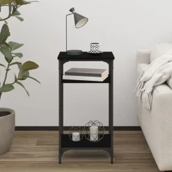 Bijzettafel 40x30x75 cm bewerkt hout><noscript><img width=