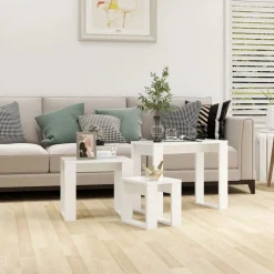 Bijzettafels 3 st bewerkt hout>vidaXL New