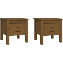 Bijzettafels 2 st 40x40x39 cm massief grenenhout>vidaXL Online