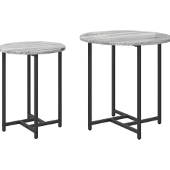 Bijzettafelset 2 pcs en Zwart>vidaXL Online