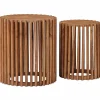 Bijzettafelset met opslag met de deur Bruin 40 x 40 x 45 cm>vidaXL Sale