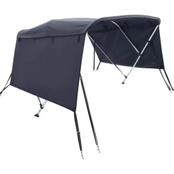 Voertuigonderdelen & -Accessoires*vidaXL Biminitop 3 bogen met zijwanden 183x(185-198)x137 cm Blauw