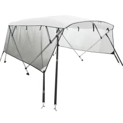 Voertuigonderdelen & -Accessoires*vidaXL Biminitop 4 bogen met mesh zijwanden 243x(170-182)x137 cm Wit
