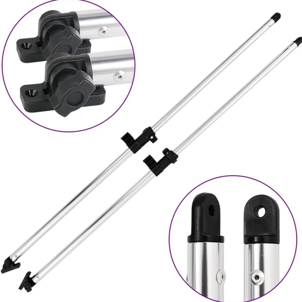 Voertuigonderdelen & -Accessoires*vidaXL Biminitop steunpalen 2 st aluminium
