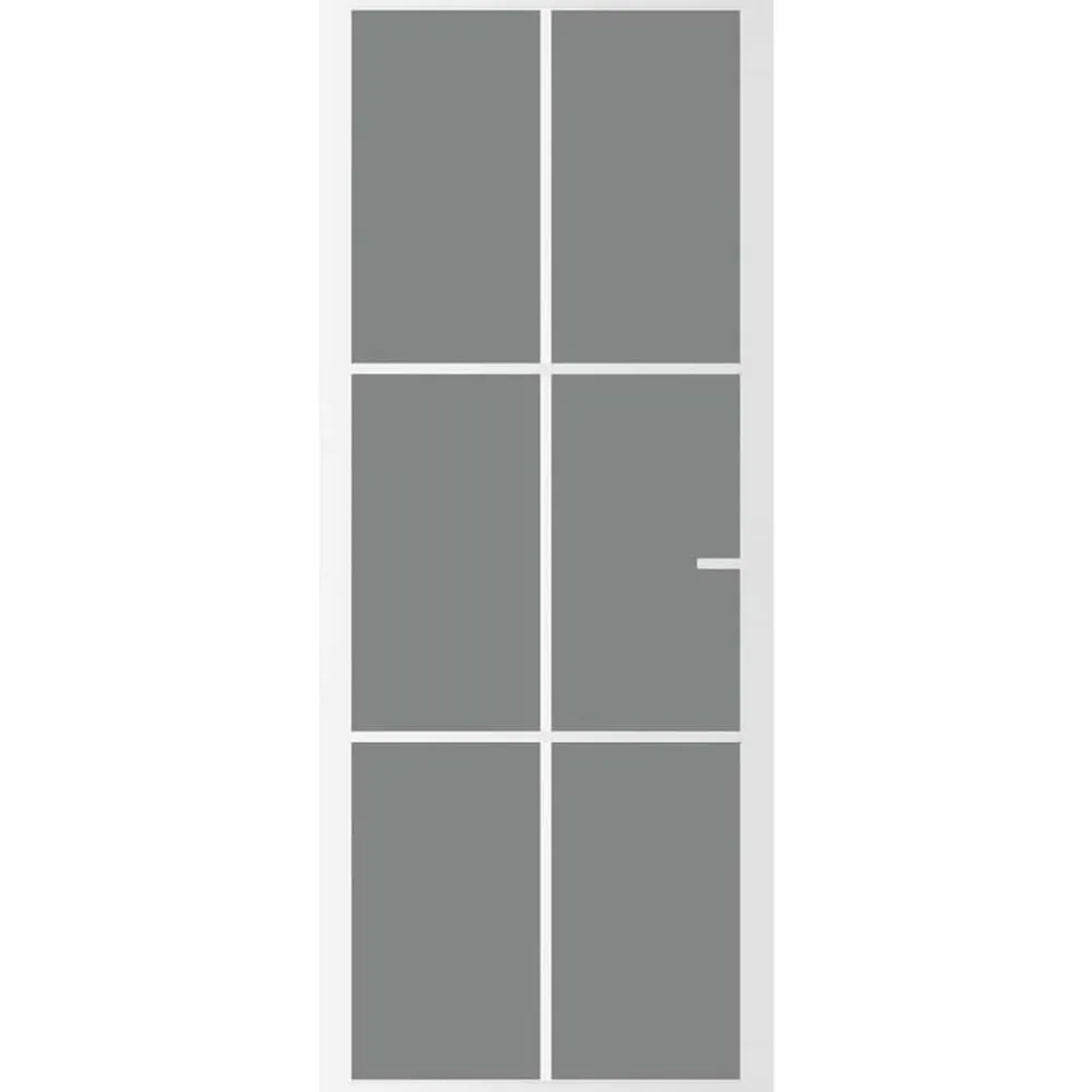 Binnendeur 83x201,5 cm ESG-glas en aluminium wit>vidaXL Best