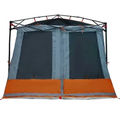 Buitensport*vidaXL Binnentent met dak 291 x 291 x 240 cm taft Grijs en oranje