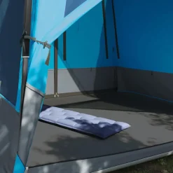 Buitensport*vidaXL Binnentent met dak met opslag 291 x 291 x 240 cm taft Blauw