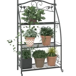 Bloemenrek 56x30x96 cm staal zwart><noscript><img width=