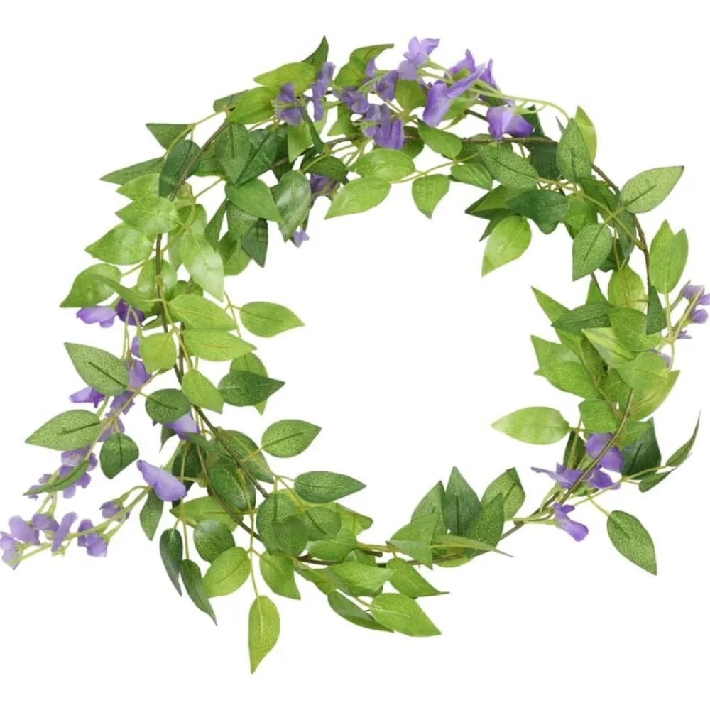 Woon- & Tuinaccessoires*vidaXL Bloemenslingers 6 st 200 cm Paars