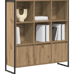 Boekenkasten & Wandplanken*vidaXL Boekenkast 2 pcs Ambachtelijk eiken 99,5 x 30 x 108 cm artisanaal eikenkleurig