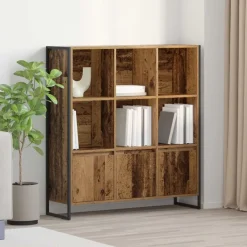 Boekenkasten & Wandplanken*vidaXL Boekenkast 2 pcs 99,5 x 30 x 108 cm Bewerkt hout Oud hout