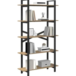 Boekenkasten & Wandplanken*vidaXL Boekenkast Artisan Eiken 100 x 33,5 x 178 cm Bewerkt hout artisanaal eikenkleurig