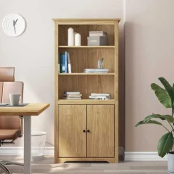 Boekenkasten & Wandplanken*vidaXL Boekenkast BODO 82 x 40 x 173 cm Bewerkt hout Honingbruin