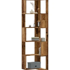 Boekenkasten & Wandplanken*vidaXL Boekenkast 5-laags hoek 50x50x179 cm bewerkt hout kleur Oud hout