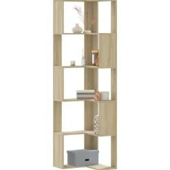 Boekenkasten & Wandplanken*vidaXL Boekenkast 5-laags hoek 50x50x179 cm bewerkt hout Sonoma eiken