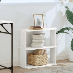 Boekenkasten & Wandplanken*vidaXL Boekenkast 3-laags 60x30x60 cm bewerkt hout Wit