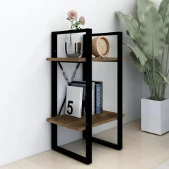 Boekenkast 2-laags 40x30x70 cm bewerkt hout><noscript><img width=