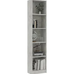 Boekenkast met 5 schappen 40x24x175 cm bewerkt hout><noscript><img width=