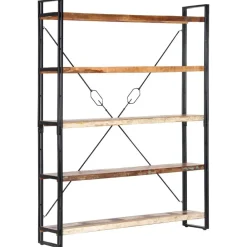 Boekenkast met 5 schappen 140x30x180 cm massief gerecycled hout>vidaXL Best