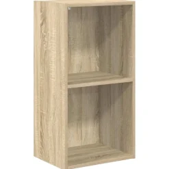 Boekenkasten & Wandplanken*vidaXL Boekenkast met 2 schappen 40x30x76,5 cm bewerkt hout sonoma eik Sonoma eiken