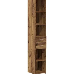 Boekenkast met lade Oudhout 30 x 42.4 x 185.2 cm>vidaXL Discount