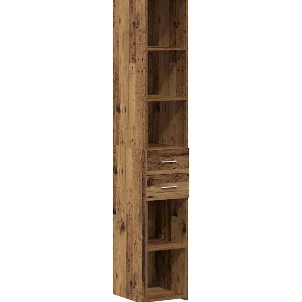 Boekenkast met lade Oudhout 30 x 42.4 x 185.2 cm>vidaXL Discount