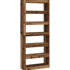 Boekenkasten & Wandplanken*vidaXL Boekenkast met plank Oudhout 80 x 30 x 198 cm Bewerkt hout Oud hout