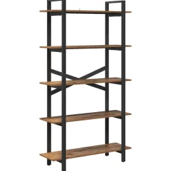 Boekenkast 100 x 33,5 x 178 cm Bewerkt hout>vidaXL Online