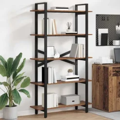 Boekenkast 100 x 33,5 x 178 cm Bewerkt hout>vidaXL Online