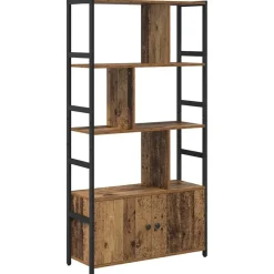Boekenkasten & Wandplanken*vidaXL Boekenkast 80 x 30 x 155,5 cm Bewerkt hout Oud hout