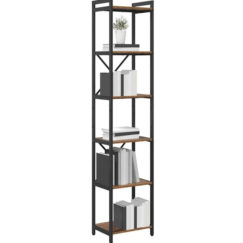 Boekenkasten & Wandplanken*vidaXL Boekenkast 40 x 30 x 189,5 cm Bewerkt hout Oud hout