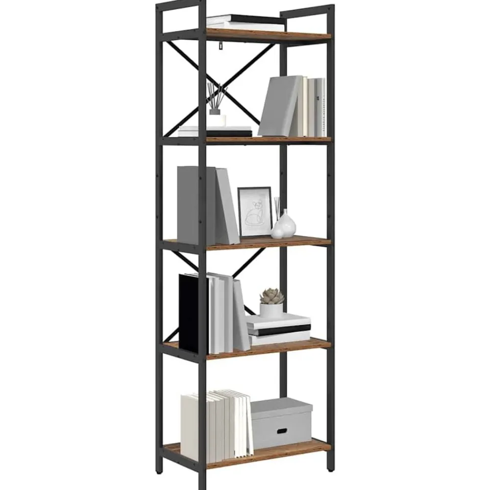 Boekenkasten & Wandplanken*vidaXL Boekenkast 56 x 34 x 171 cm Bewerkt hout Oud hout