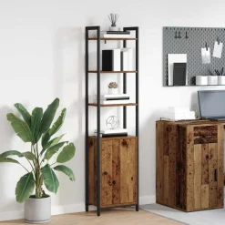Boekenkasten & Wandplanken*vidaXL Boekenkast 40 x 24 x 161 cm Bewerkt hout Oud hout