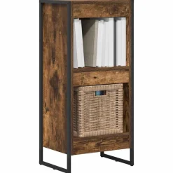 Boekenkasten & Wandplanken*vidaXL Boekenkast Rook Eik 80 x 30 x 155 cm Bewerkt hout Gerookt eiken