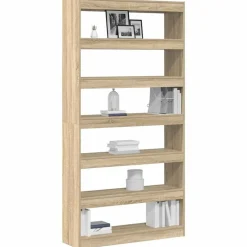 Boekenkasten & Wandplanken*vidaXL Boekenkast 100 x 30 x 198 cm Bewerkt hout Sonoma eiken