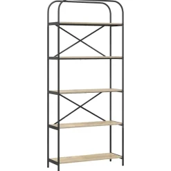 Boekenkasten & Wandplanken*vidaXL Boekenkast 80 x 30 x 183 cm Bewerkt hout Sonoma eiken