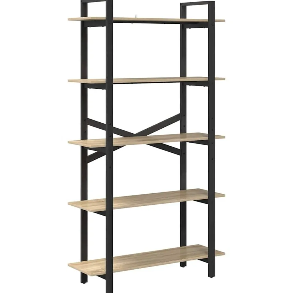 Boekenkasten & Wandplanken*vidaXL Boekenkast 100 x 33,5 x 178 cm Bewerkt hout Sonoma eiken