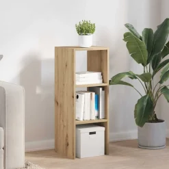 Boekenkast stapelbaar 30x30x80 cm bewerkt hout artisanaal eiken><noscript><img width=