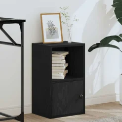 Boekenkasten & Wandplanken*vidaXL Boekenkast 31x24x52 cm bewerkt hout eikenkleurig Zwart