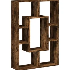 Boekenkasten & Wandplanken*vidaXL Boekenkast 63x20x90 cm bewerkt hout kleurig Gerookt eiken