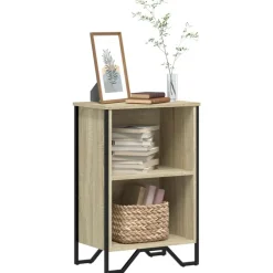 Boekenkasten & Wandplanken*vidaXL Boekenkast 50x31x74,5 cm bewerkt hout kleurig Sonoma eiken