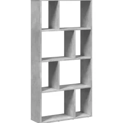 Boekenkasten & Wandplanken*vidaXL Boekenkast 60x20x120,5 cm bewerkt hout Betongrijs