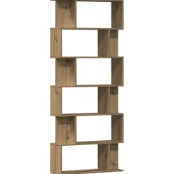 Boekenkasten & Wandplanken*vidaXL Boekenkast 80x24x192 cm bewerkt hout artisanaal eikenkleur artisanaal eikenkleurig