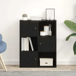 Boekenkast 60x24x76,5 cm bewerkt hout eikenkleurig><noscript><img width=