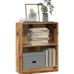 Boekenkast 60x24x76 cm bewerkt hout kleurig>vidaXL Online