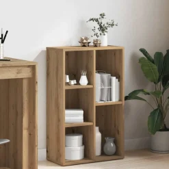 Boekenkast 50x25x80 cm bewerkt hout artisanaal eikenkleur>vidaXL Clearance